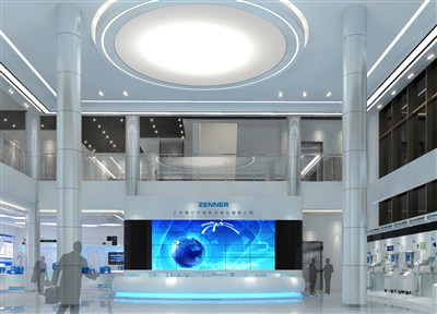 400平米展厅设计制作：现代/白色，产品类展厅-上海真兰仪表科技股份有限公司（免费使用）
